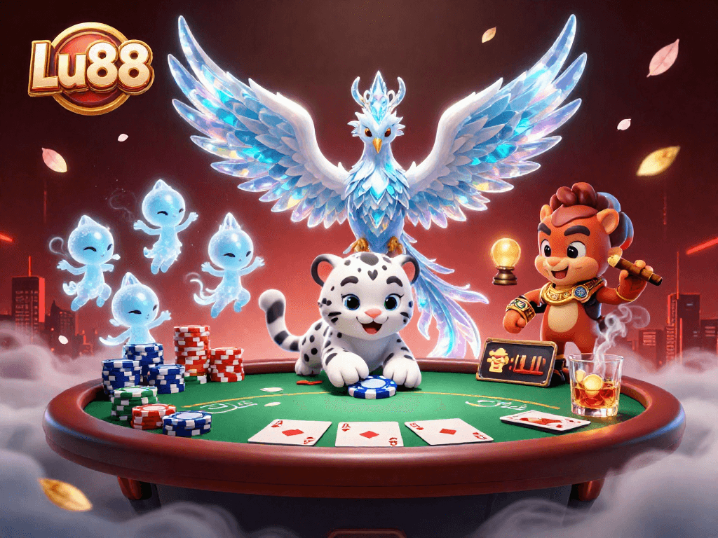 Experience thrilling casino adventures with Lu88's vibrant gaming elements and enchanting characters.