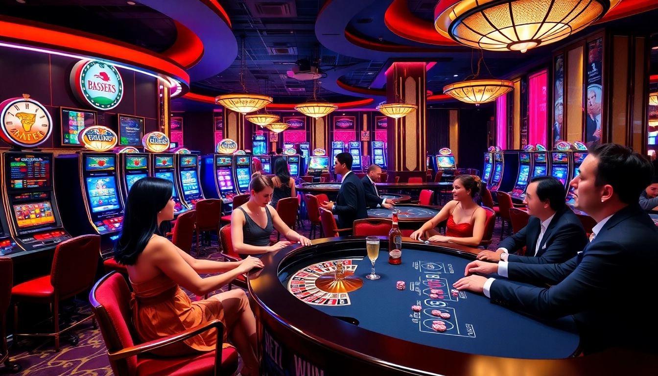 32 WIN players enjoy an exciting gambling atmosphere with vibrant slots and engaging table games.