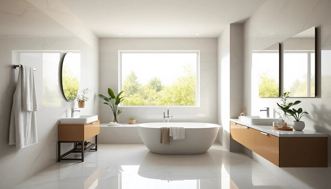 Showcasing bathroom remodelers vancouver in an elegantly designed modern bathroom space.