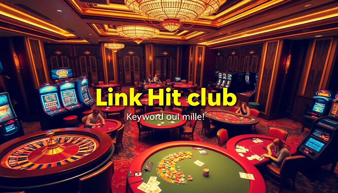 Engaging casino scene promoting Link Hitclub mới nhất with vibrant game displays and players enjoying.