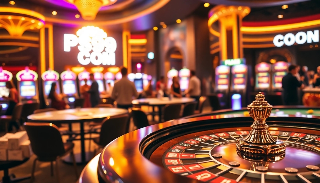 Thrilling atmosphere at a PS99 COM casino table with exciting gaming action.