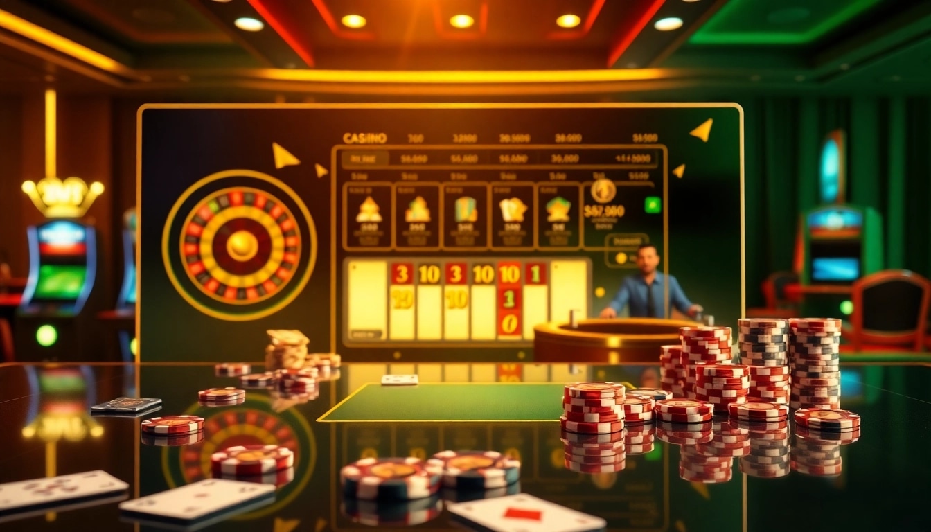 Gambling excitement at XX88 with vibrant poker tables and elite slot machines