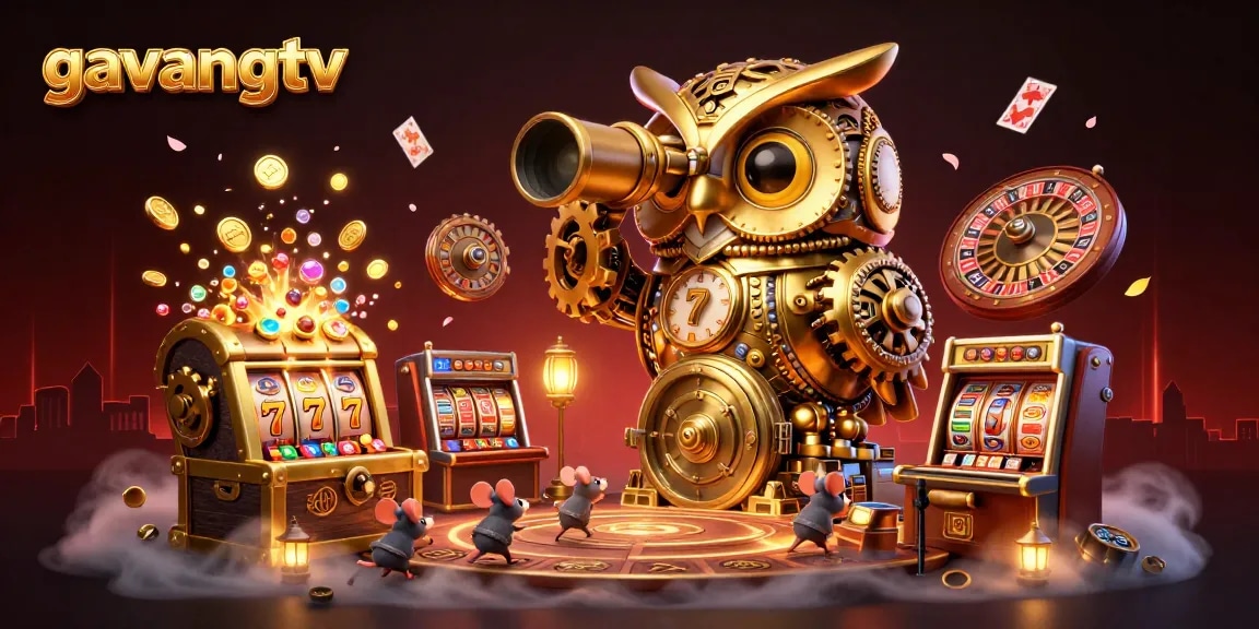 Witness gavangtv's casino magic with a vibrant illustration showcasing lively characters and dynamic gaming elements.