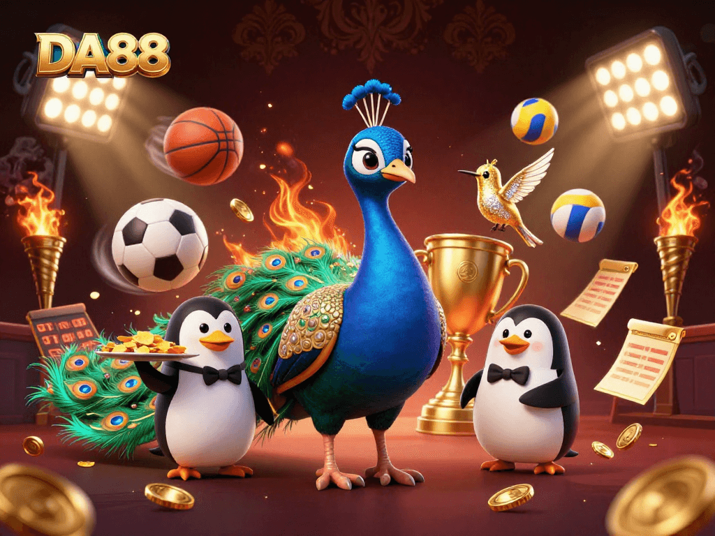 Bet on DA88 with thrilling gaming action from depicted characters and dynamic sports elements.