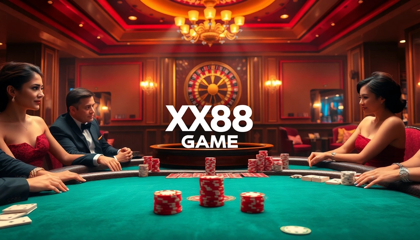 Experience the thrill of online gambling with XX88 Game featuring poker games and casino excitement.