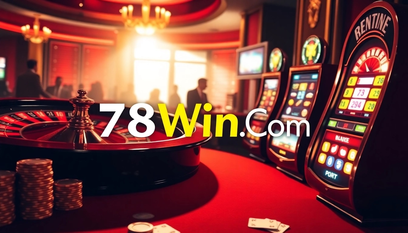 Experience the thrill of winning at 78Win Com with luxurious casino games, poker tables, and roulette excitement.