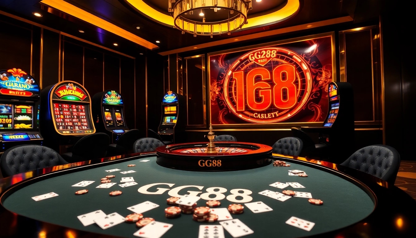 Experience the thrill of winning at GG88's vibrant casino games with beautiful tables and lively ambiance.