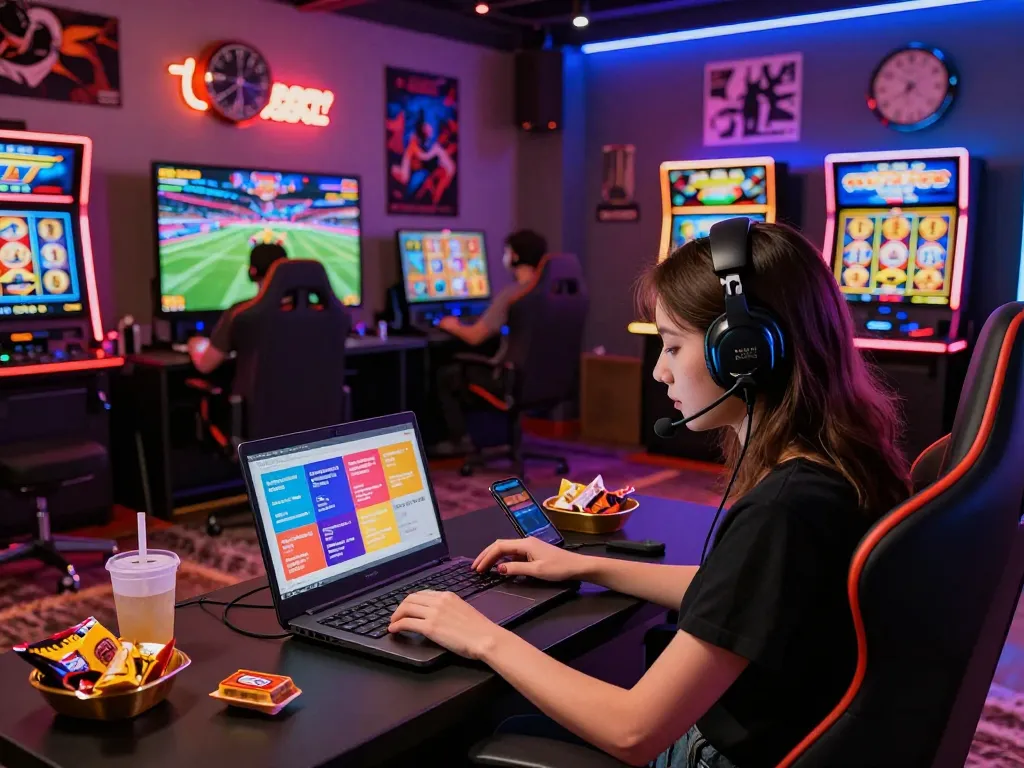Exciting FABET online gaming environment with players engaged in sports betting and casino games, showcasing vibrant atmosphere.
