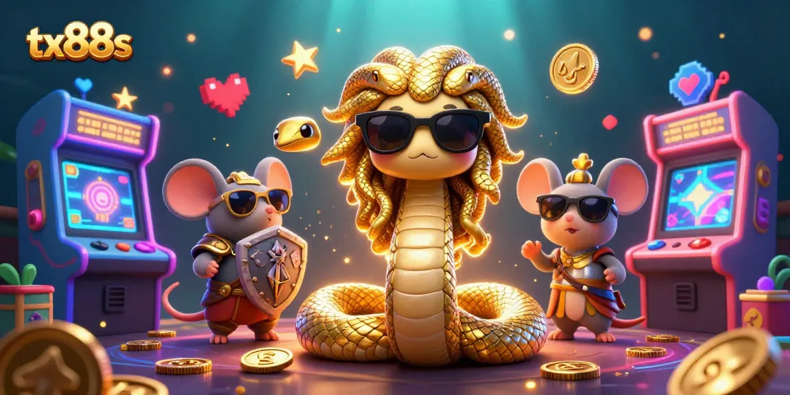 Engage with tx88s in an exciting 3D casino scene filled with vibrant game elements and characters.