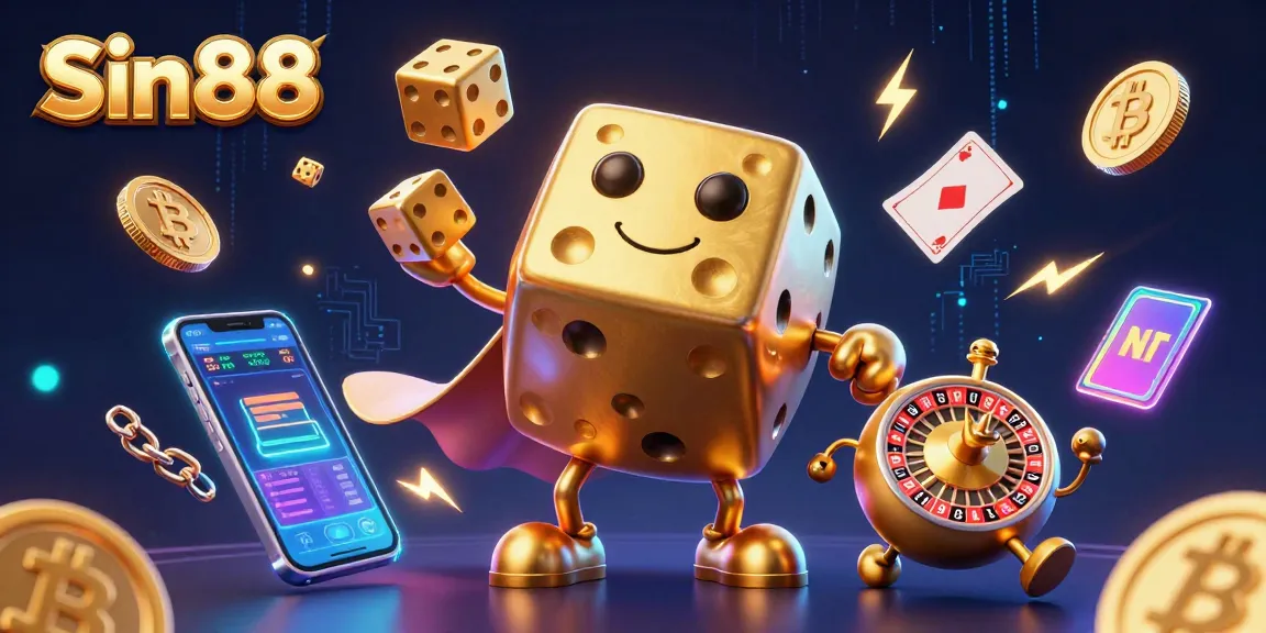 Sin88 showcases an exciting 3D illustration with vibrant characters, engaging action, and electrifying casino elements.