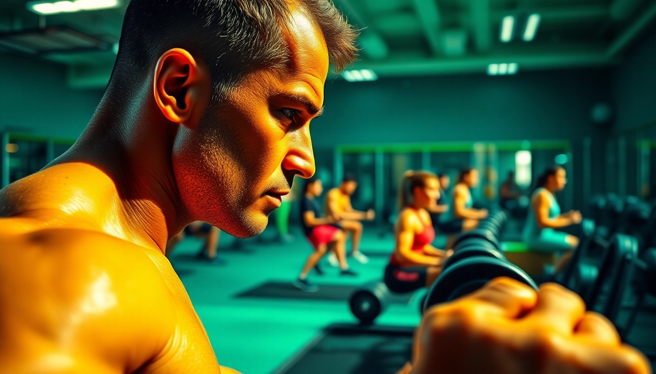 Engaged athlete showcasing strength training with Canadian anabolics in a motivational gym setting.