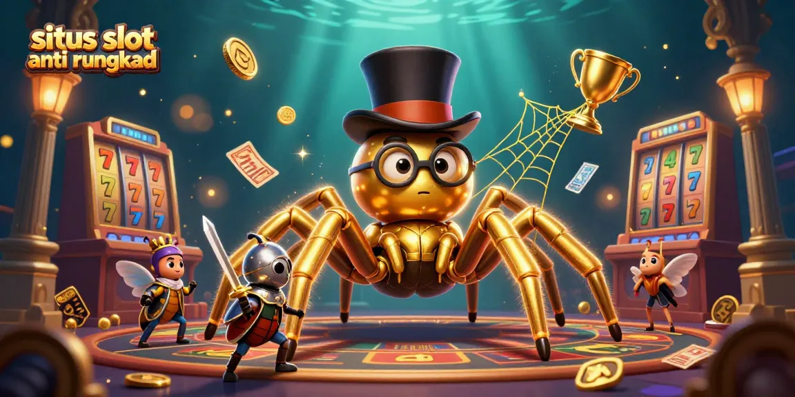 Gambarkan keseruan di situs slot anti rungkad dengan karakter menghibur dan elemen permainan halus.