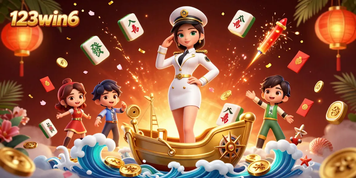 Engage in thrilling gameplay with 123win6, featuring dynamic casino elements in a rich 3D scene.