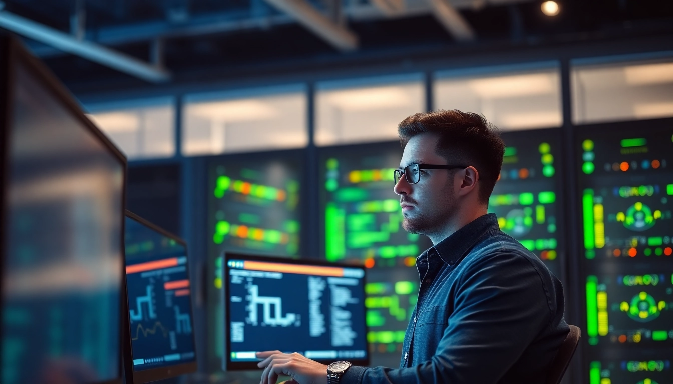 Explore advanced adult hosting solutions in a modern server room with glowing technology.