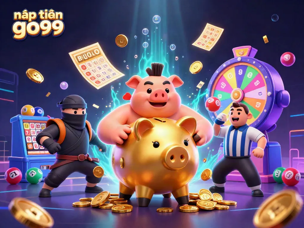 Engage in vibrant game action with nạp tiền go99, featuring colorful components and characters in a dynamic scene.