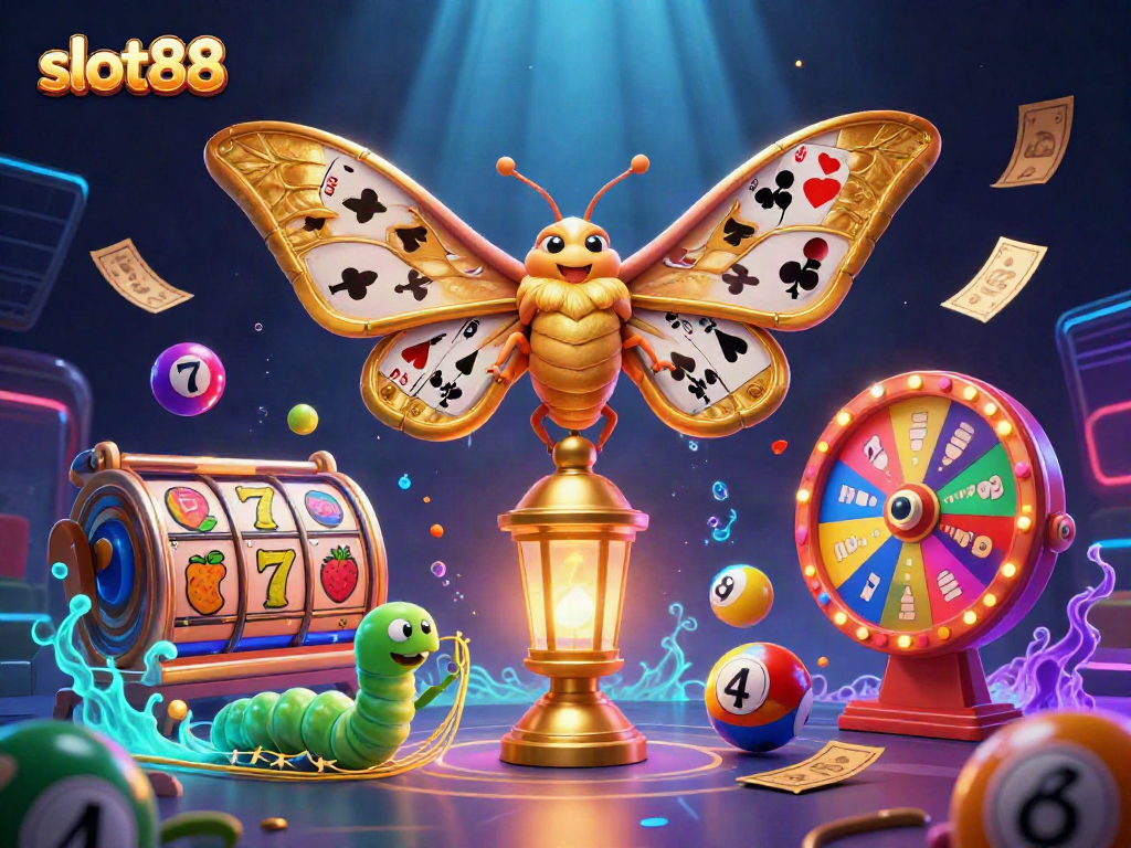Experience the thrill of slot88 with vibrant reels and dynamic lottery elements in this captivating scene.