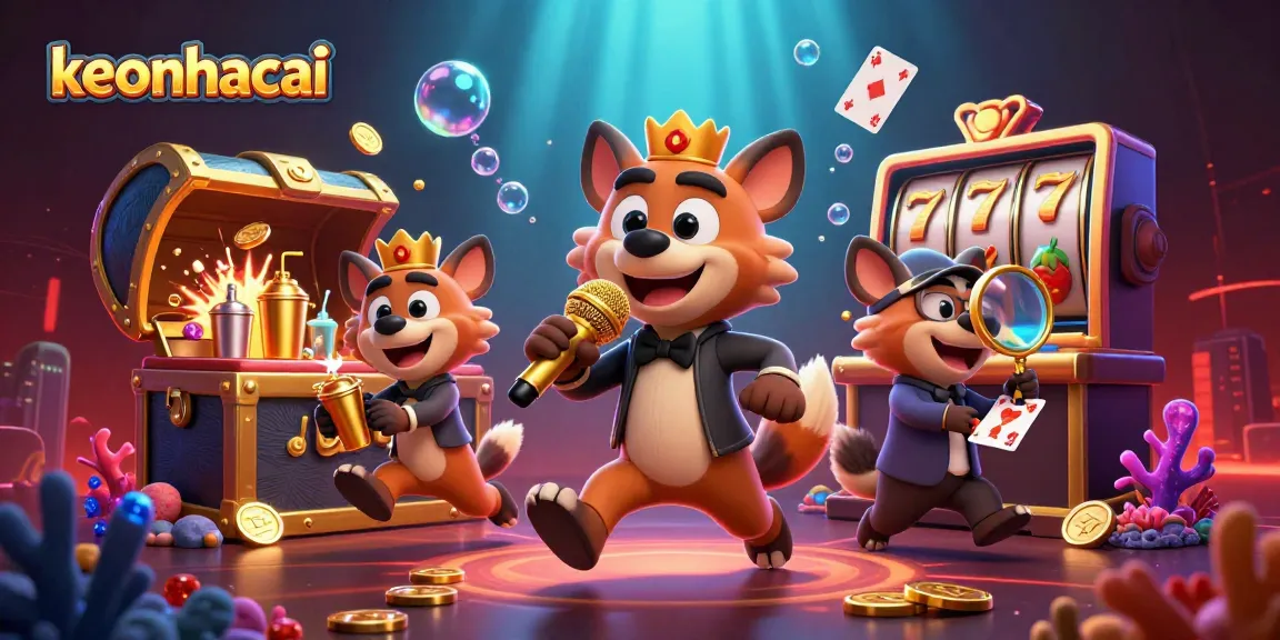 Engage in thrilling entertainment at keonhacai with dynamic hyenas illustrating a comedic casino scene.