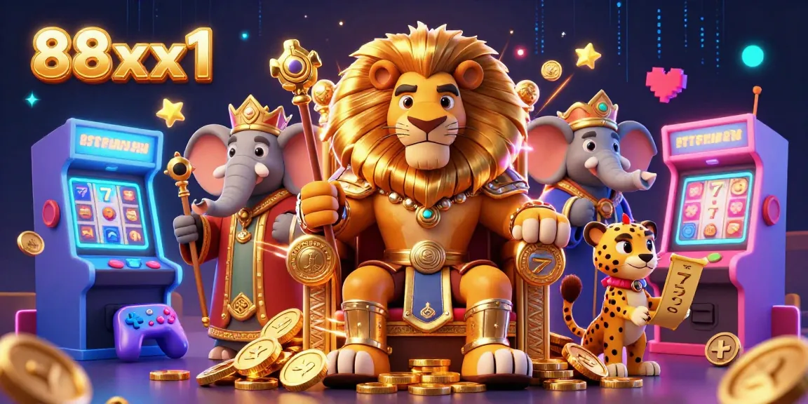 Engage in thrilling casino adventures with 88xx1, featuring vibrant 3D characters in an electrifying setting.