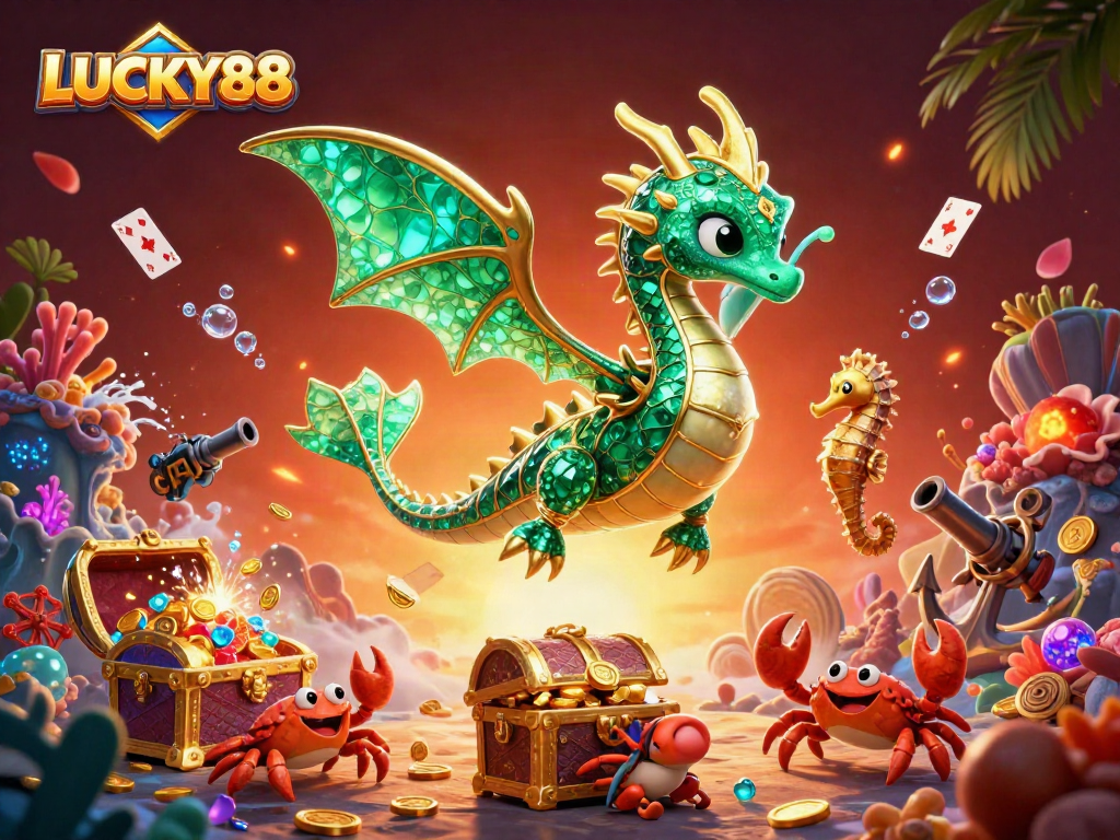 Engage in thrilling gameplay with LUCKY88 featuring magical creatures and treasure elements.