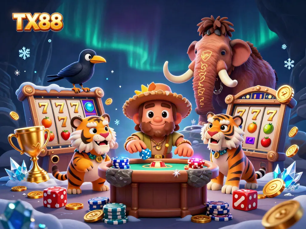 TX88 engages players in a thrilling prehistoric casino with diverse gambling elements.