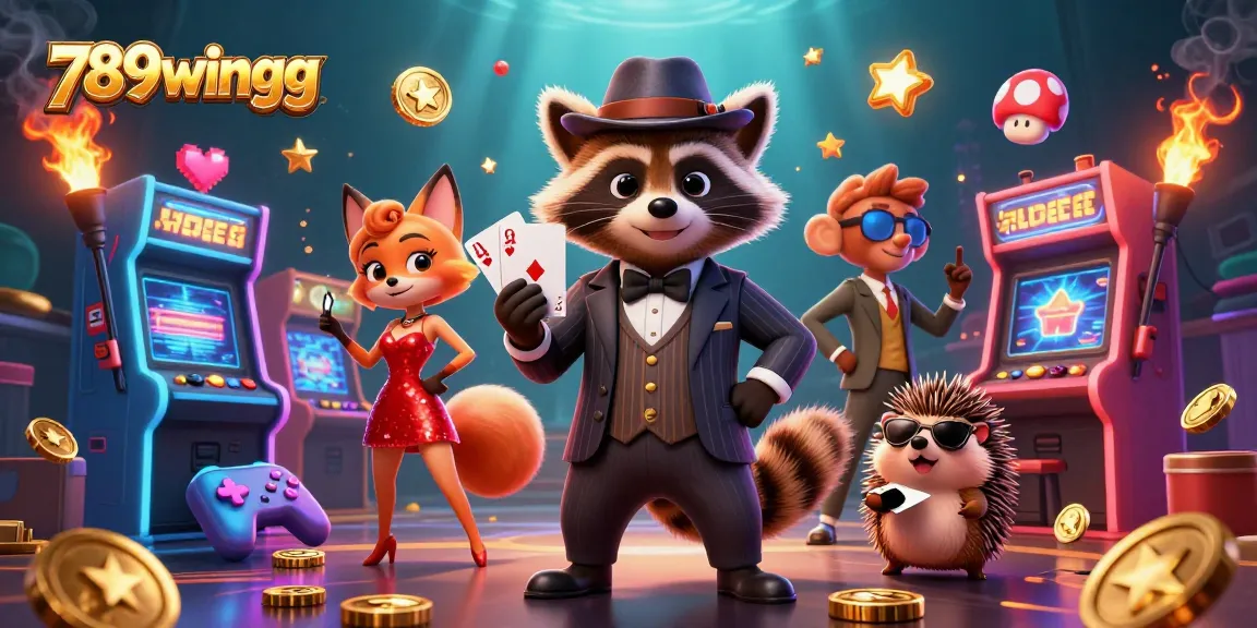 Engage with vibrant 789wingg gaming scenes featuring charismatic characters and colorful elements.