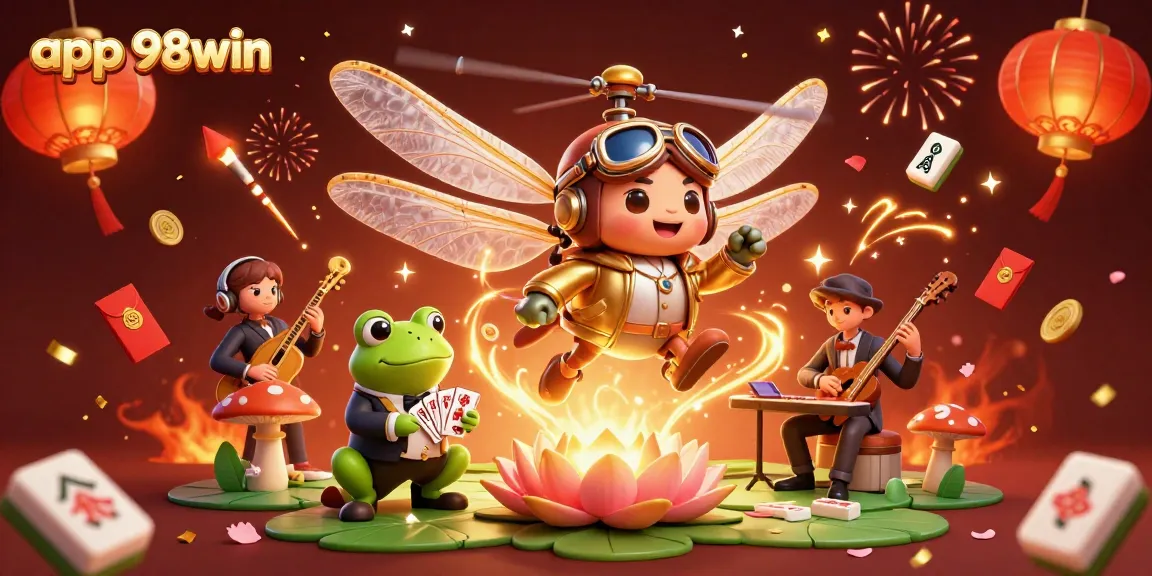 Experience thrilling gameplay with app 98win, featuring a vibrant casino scene with dynamic elements.
