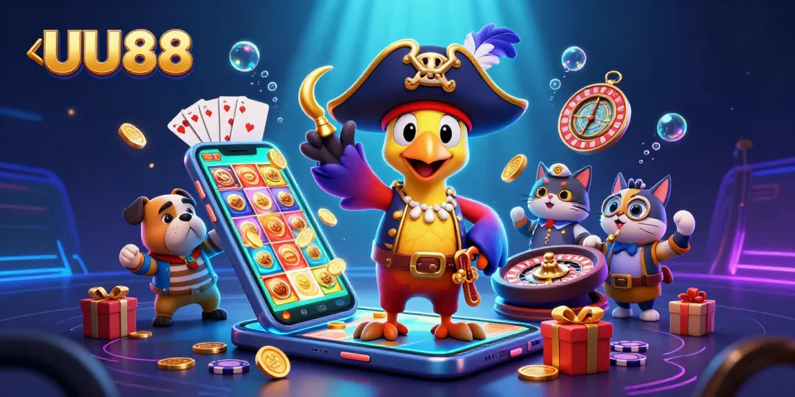 Experience thrilling gaming at UU88 with animated pirates guiding player adventures
