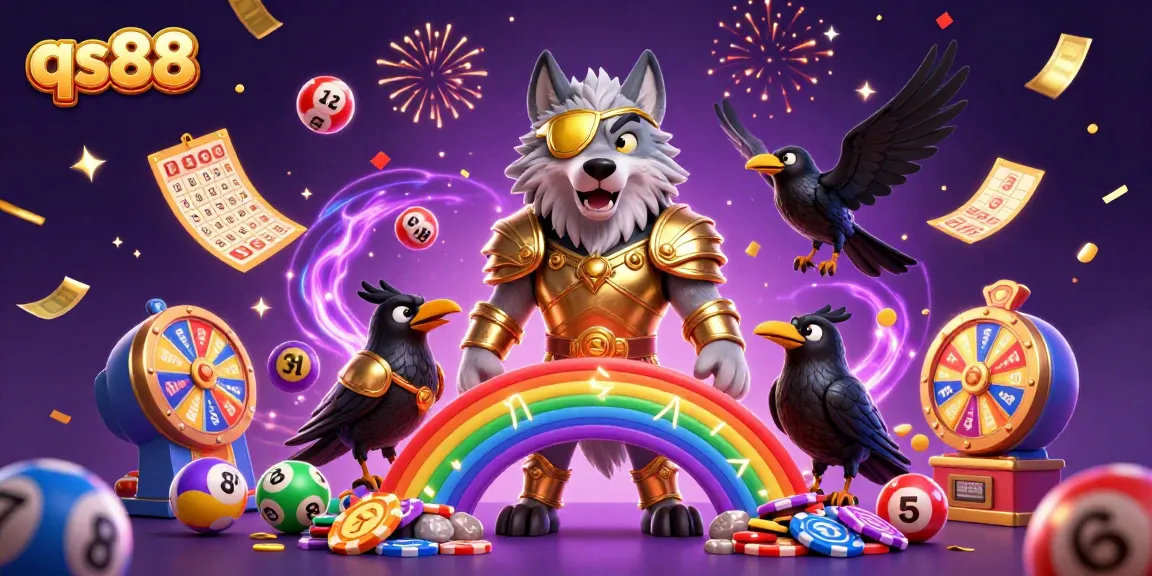 Experience the excitement of qs88 with a dynamic casino scene featuring Odin and ravens.