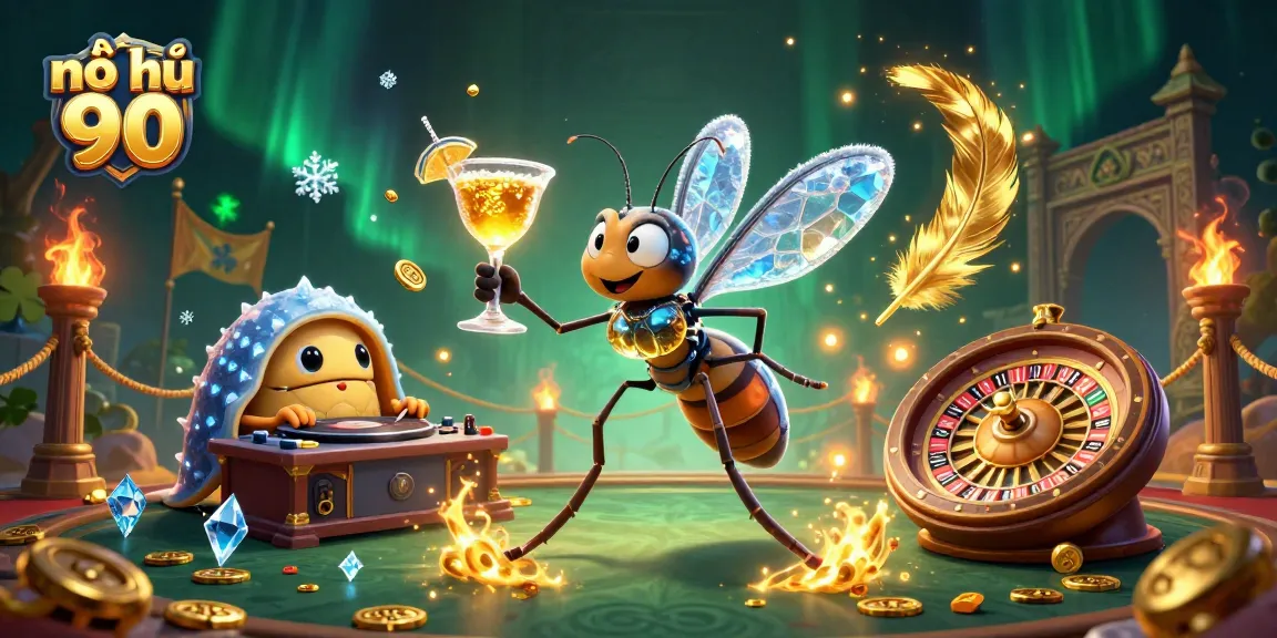 Engage in exhilarating nổ hũ 90 adventures with vibrant characters and golden casino elements!