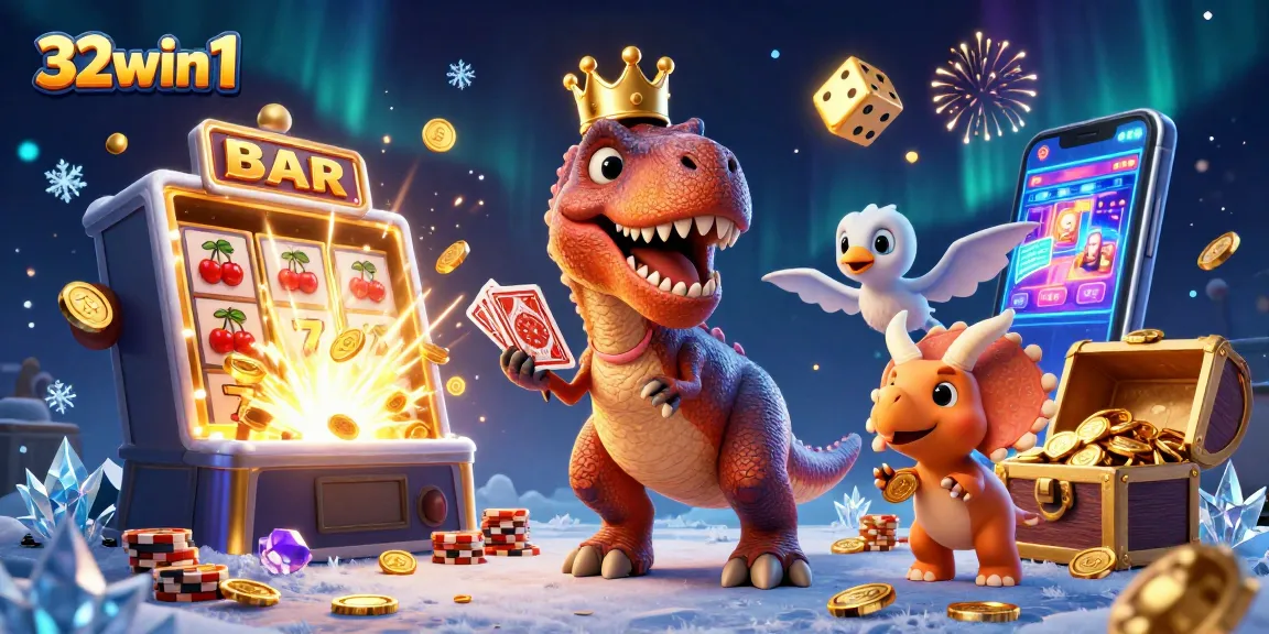 Experience the thrilling world of 32win1 with engaging casino visuals and vibrant characters.