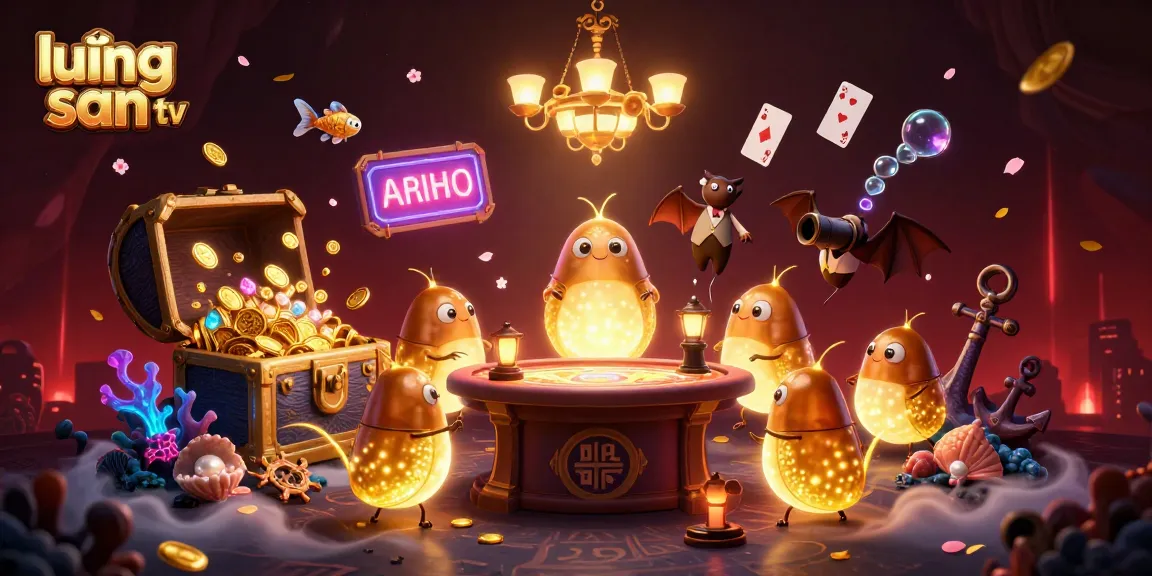 Experience the excitement of lương sơn tv with a lively casino scene illuminated by vibrant glowworms.