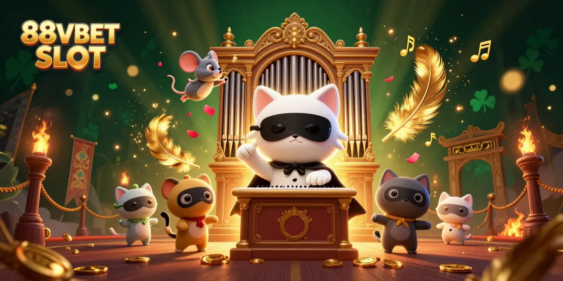 Experience exciting gameplay with 88VBET SLOT featuring a mystical cat and acrobat in a vibrant casino scene.